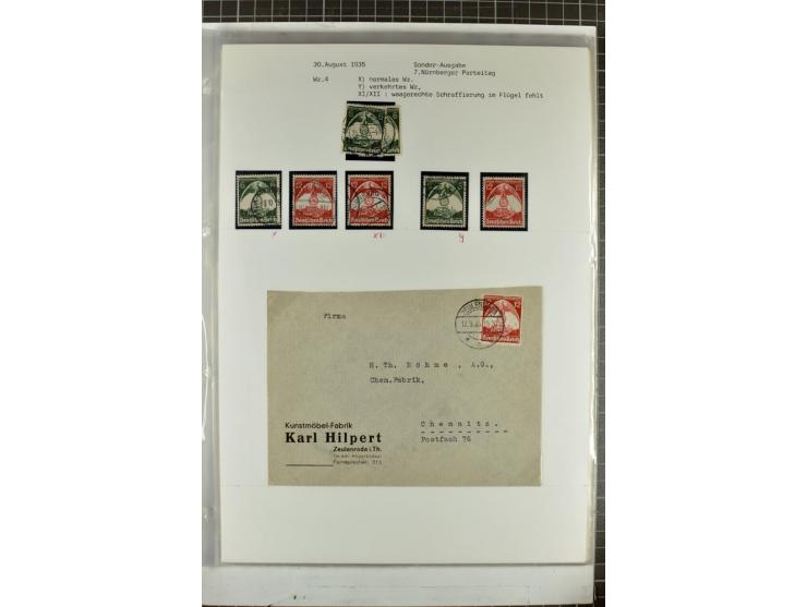 1923/45, meist gestempelte und postfrische Sammlung mit sehr vielen Briefen und Karten, dabei bessere und kpl. Ausgaben, bess