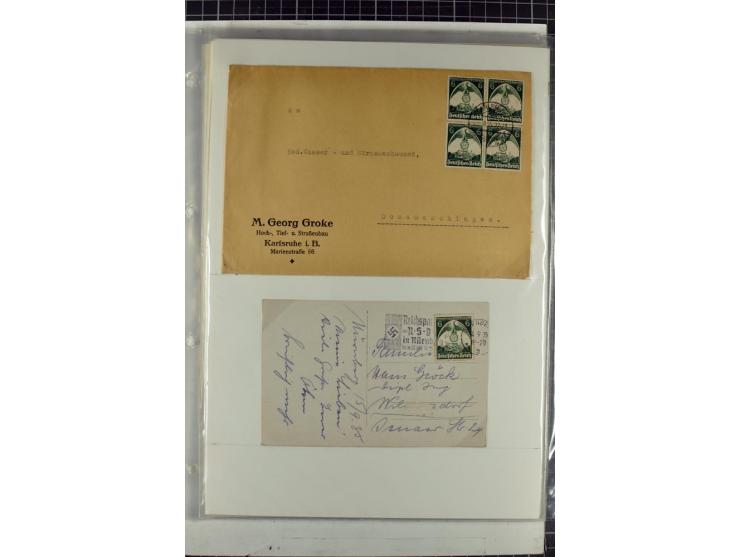1923/45, meist gestempelte und postfrische Sammlung mit sehr vielen Briefen und Karten, dabei bessere und kpl. Ausgaben, bess