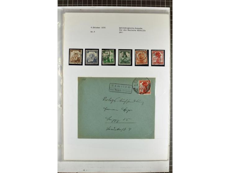 1923/45, meist gestempelte und postfrische Sammlung mit sehr vielen Briefen und Karten, dabei bessere und kpl. Ausgaben, bess