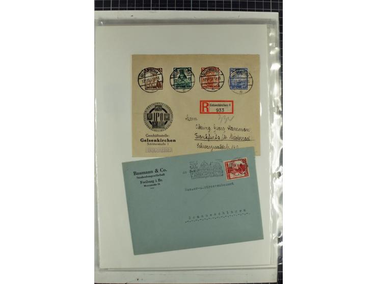 1923/45, meist gestempelte und postfrische Sammlung mit sehr vielen Briefen und Karten, dabei bessere und kpl. Ausgaben, bess