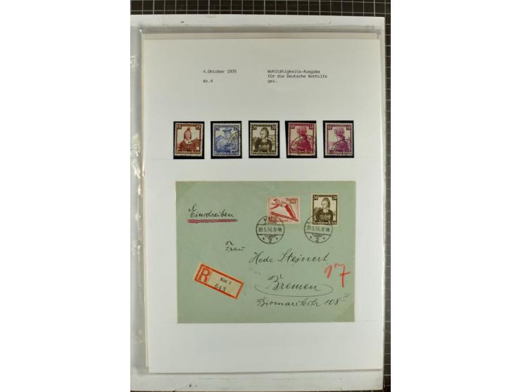 1923/45, meist gestempelte und postfrische Sammlung mit sehr vielen Briefen und Karten, dabei bessere und kpl. Ausgaben, bess
