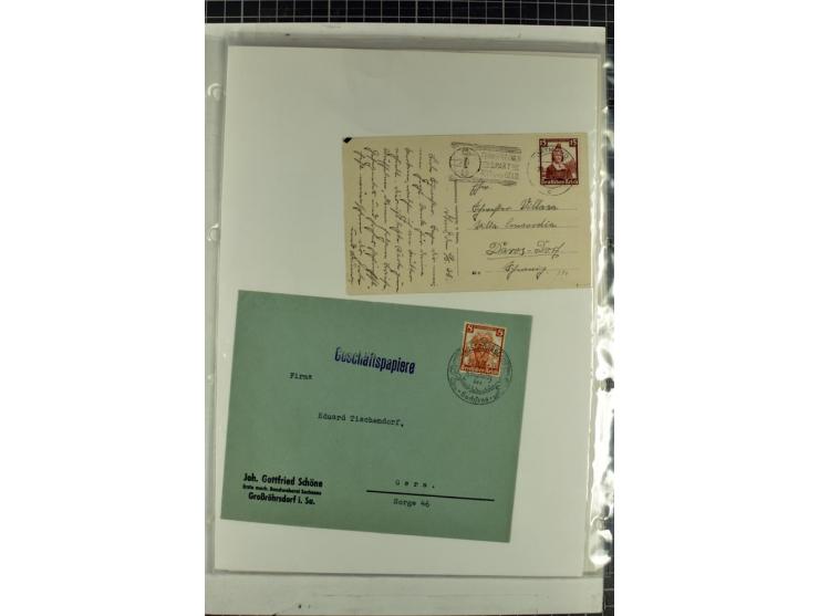 1923/45, meist gestempelte und postfrische Sammlung mit sehr vielen Briefen und Karten, dabei bessere und kpl. Ausgaben, bess
