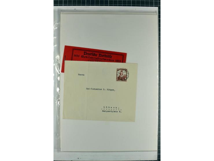 1923/45, meist gestempelte und postfrische Sammlung mit sehr vielen Briefen und Karten, dabei bessere und kpl. Ausgaben, bess