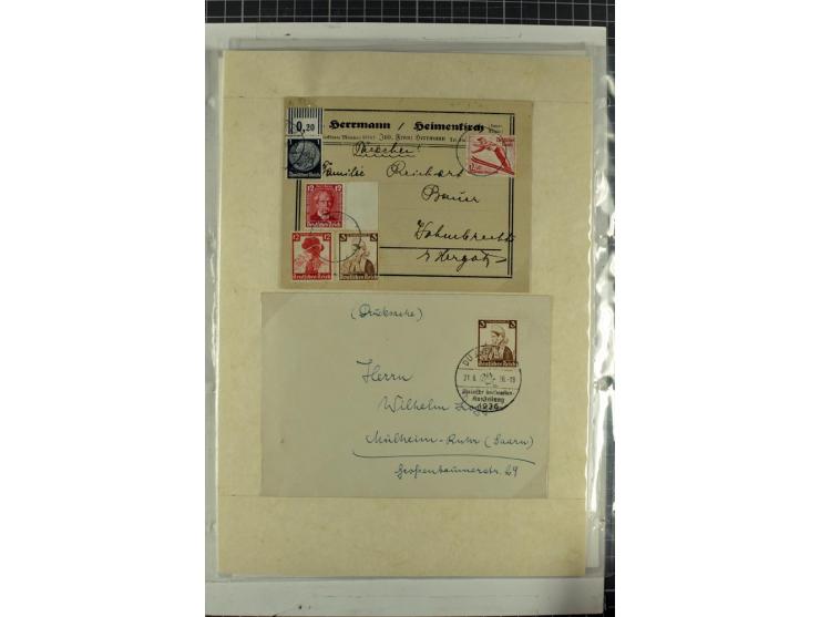 1923/45, meist gestempelte und postfrische Sammlung mit sehr vielen Briefen und Karten, dabei bessere und kpl. Ausgaben, bess