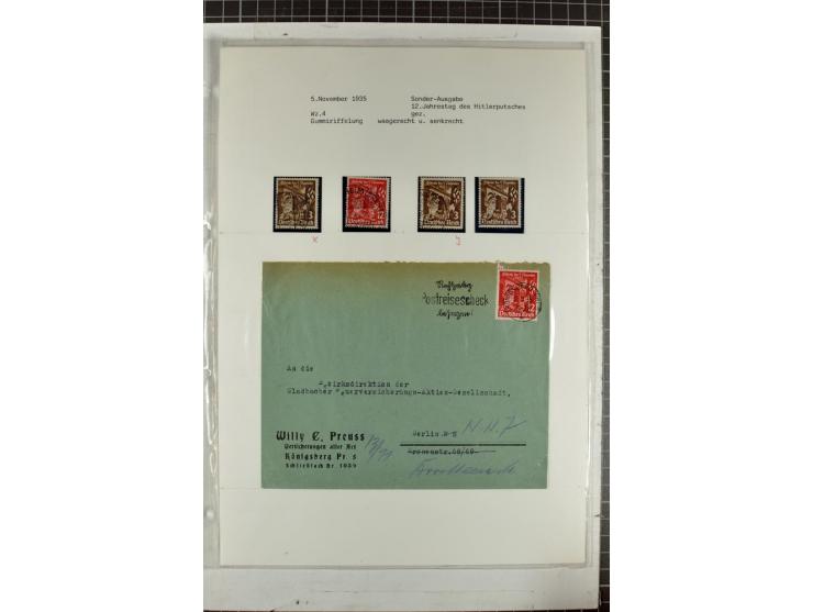 1923/45, meist gestempelte und postfrische Sammlung mit sehr vielen Briefen und Karten, dabei bessere und kpl. Ausgaben, bess
