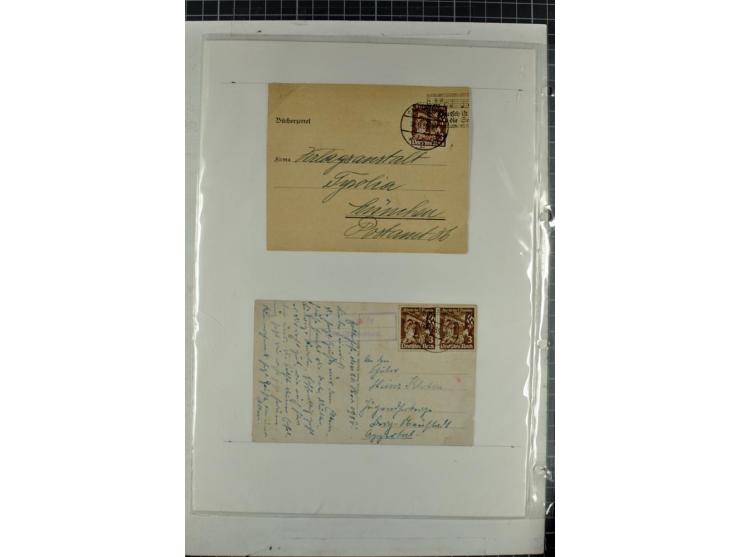 1923/45, meist gestempelte und postfrische Sammlung mit sehr vielen Briefen und Karten, dabei bessere und kpl. Ausgaben, bess