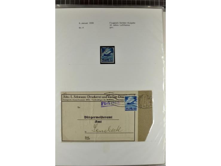 1923/45, meist gestempelte und postfrische Sammlung mit sehr vielen Briefen und Karten, dabei bessere und kpl. Ausgaben, bess