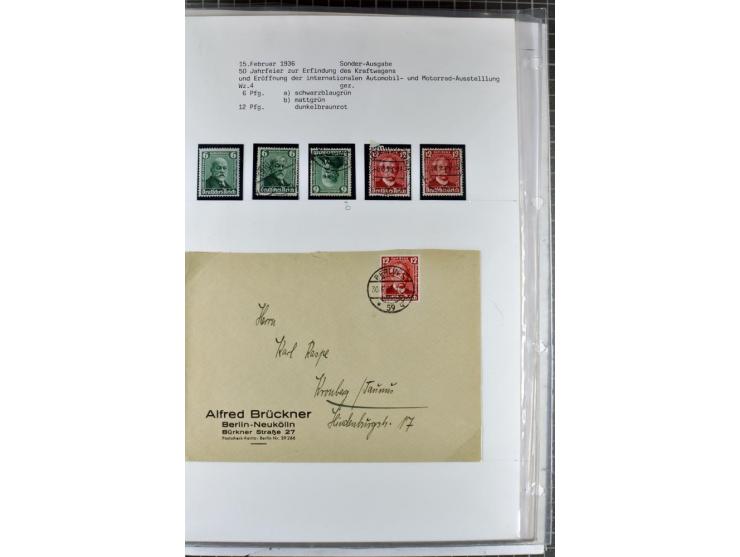 1923/45, meist gestempelte und postfrische Sammlung mit sehr vielen Briefen und Karten, dabei bessere und kpl. Ausgaben, bess