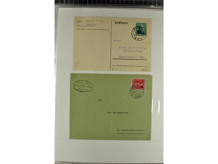 1923/45, meist gestempelte und postfrische Sammlung mit sehr vielen Briefen und Karten, dabei bessere und kpl. Ausgaben, bess