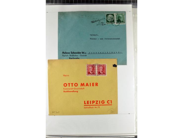 1923/45, meist gestempelte und postfrische Sammlung mit sehr vielen Briefen und Karten, dabei bessere und kpl. Ausgaben, bess