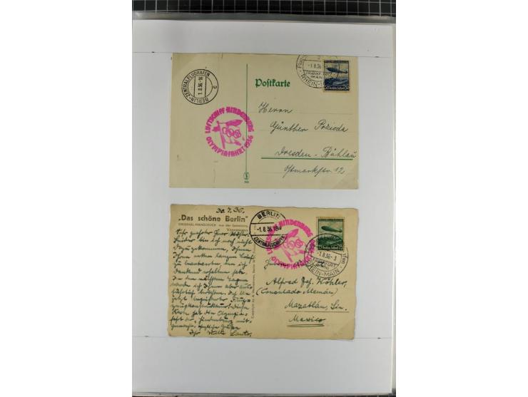 1923/45, meist gestempelte und postfrische Sammlung mit sehr vielen Briefen und Karten, dabei bessere und kpl. Ausgaben, bess