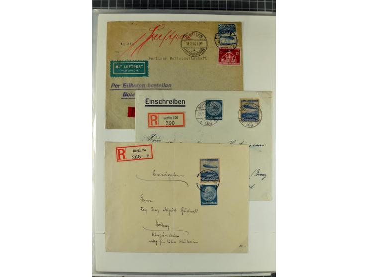 1923/45, meist gestempelte und postfrische Sammlung mit sehr vielen Briefen und Karten, dabei bessere und kpl. Ausgaben, bess