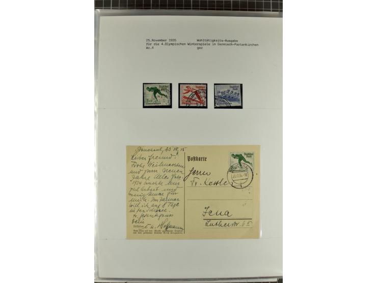 1923/45, meist gestempelte und postfrische Sammlung mit sehr vielen Briefen und Karten, dabei bessere und kpl. Ausgaben, bess