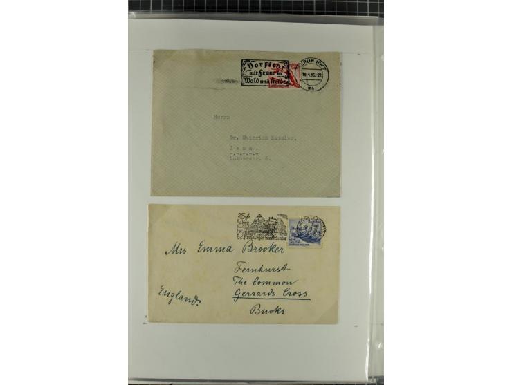 1923/45, meist gestempelte und postfrische Sammlung mit sehr vielen Briefen und Karten, dabei bessere und kpl. Ausgaben, bess