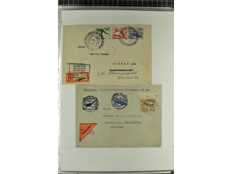 1923/45, meist gestempelte und postfrische Sammlung mit sehr vielen Briefen und Karten, dabei bessere und kpl. Ausgaben, bess