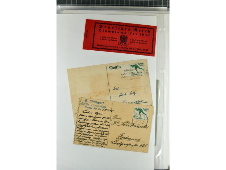 1923/45, meist gestempelte und postfrische Sammlung mit sehr vielen Briefen und Karten, dabei bessere und kpl. Ausgaben, bess