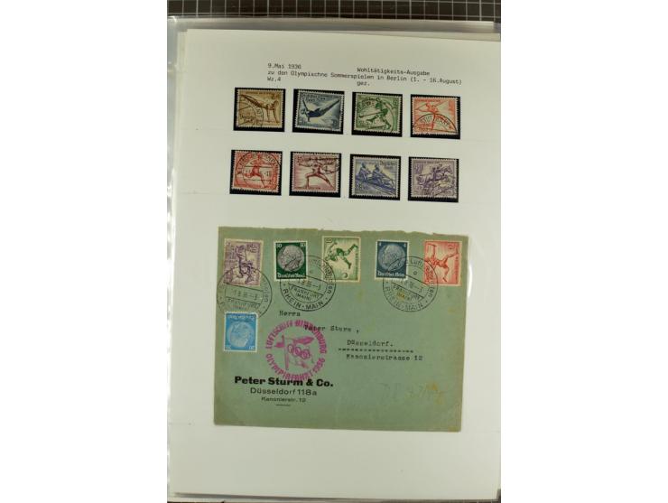 1923/45, meist gestempelte und postfrische Sammlung mit sehr vielen Briefen und Karten, dabei bessere und kpl. Ausgaben, bess