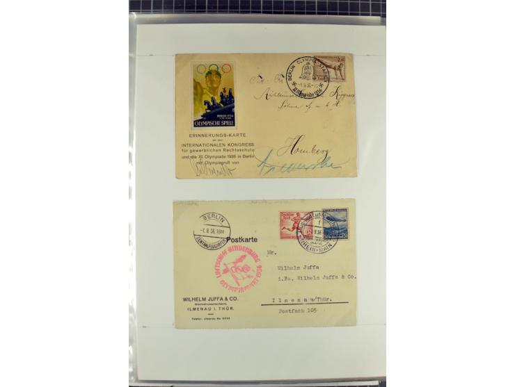 1923/45, meist gestempelte und postfrische Sammlung mit sehr vielen Briefen und Karten, dabei bessere und kpl. Ausgaben, bess