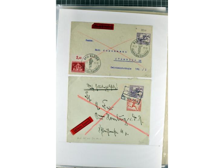 1923/45, meist gestempelte und postfrische Sammlung mit sehr vielen Briefen und Karten, dabei bessere und kpl. Ausgaben, bess