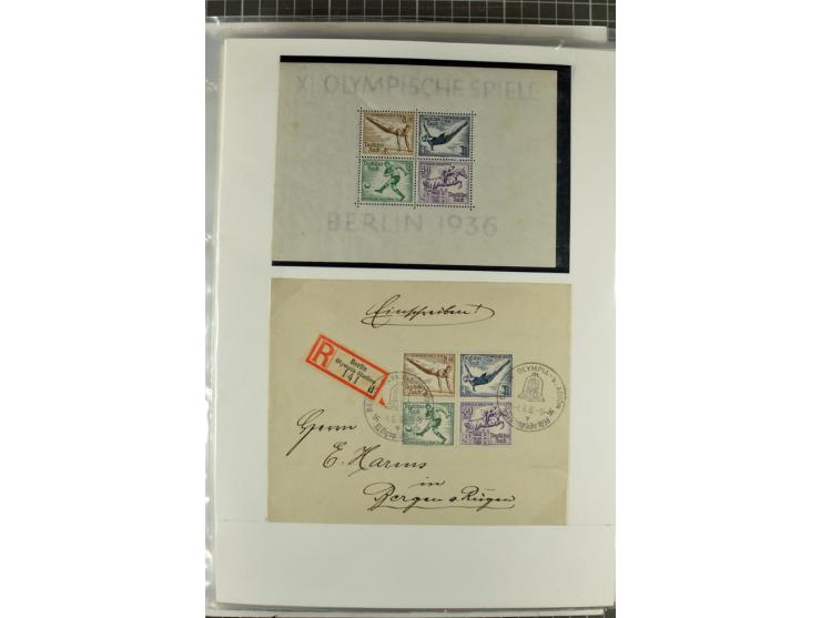 1923/45, meist gestempelte und postfrische Sammlung mit sehr vielen Briefen und Karten, dabei bessere und kpl. Ausgaben, bess