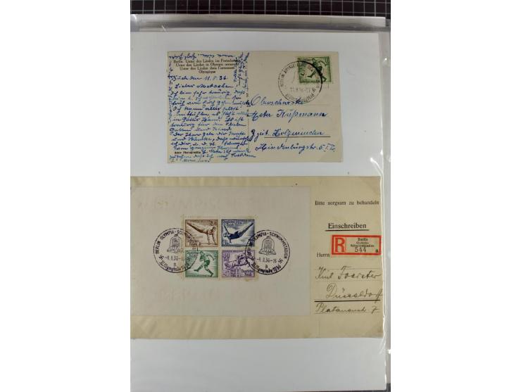 1923/45, meist gestempelte und postfrische Sammlung mit sehr vielen Briefen und Karten, dabei bessere und kpl. Ausgaben, bess