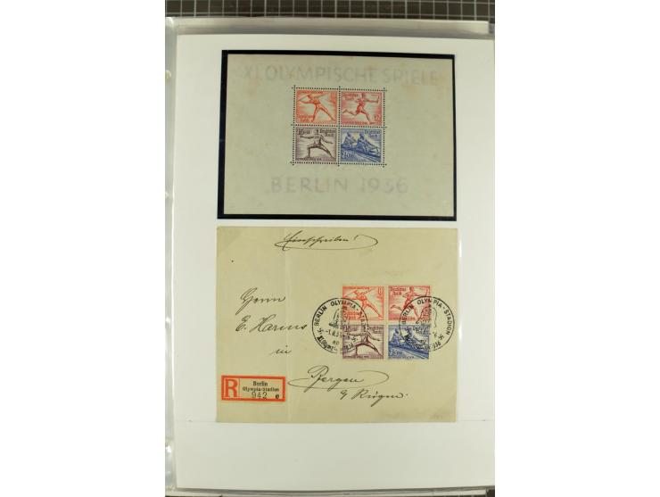 1923/45, meist gestempelte und postfrische Sammlung mit sehr vielen Briefen und Karten, dabei bessere und kpl. Ausgaben, bess