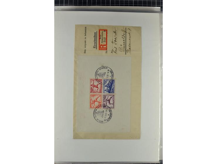 1923/45, meist gestempelte und postfrische Sammlung mit sehr vielen Briefen und Karten, dabei bessere und kpl. Ausgaben, bess