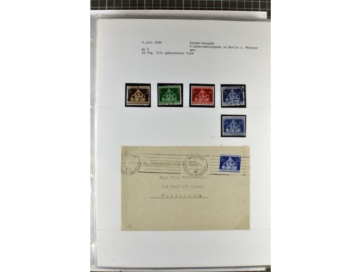 1923/45, meist gestempelte und postfrische Sammlung mit sehr vielen Briefen und Karten, dabei bessere und kpl. Ausgaben, bess