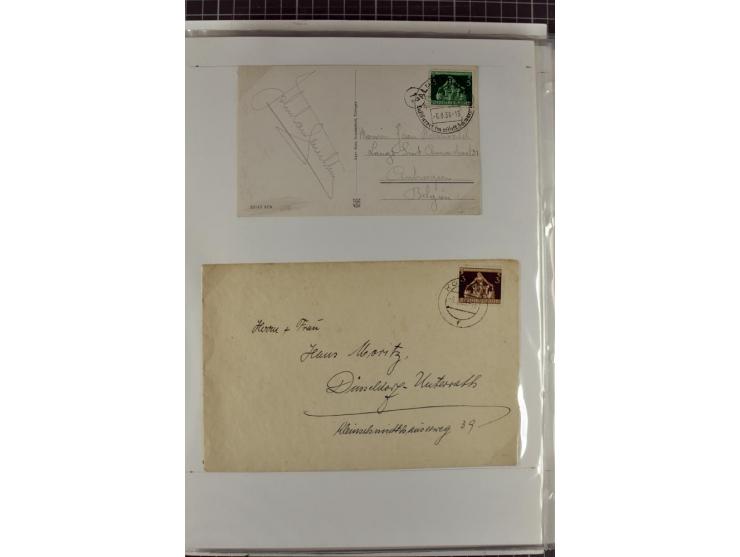 1923/45, meist gestempelte und postfrische Sammlung mit sehr vielen Briefen und Karten, dabei bessere und kpl. Ausgaben, bess