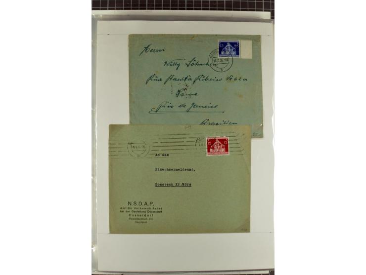 1923/45, meist gestempelte und postfrische Sammlung mit sehr vielen Briefen und Karten, dabei bessere und kpl. Ausgaben, bess
