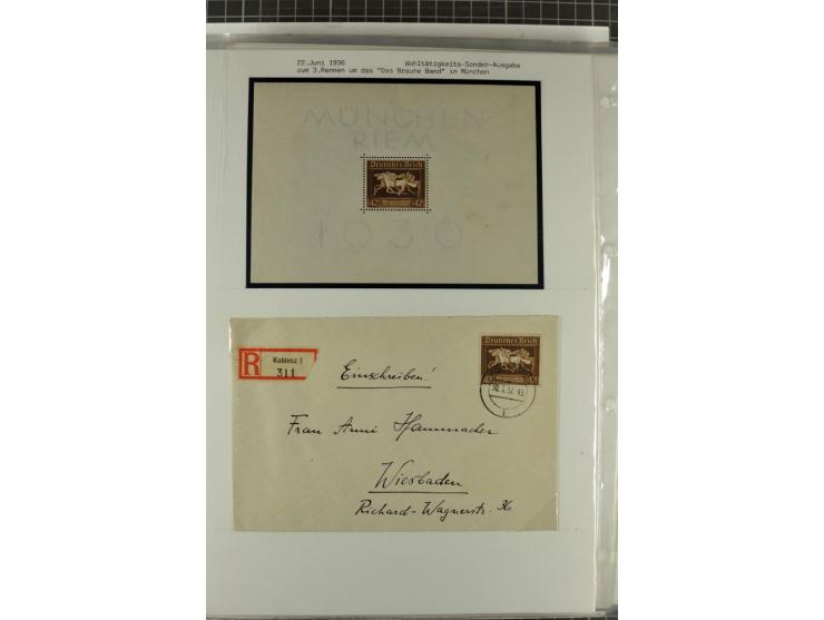 1923/45, meist gestempelte und postfrische Sammlung mit sehr vielen Briefen und Karten, dabei bessere und kpl. Ausgaben, bess