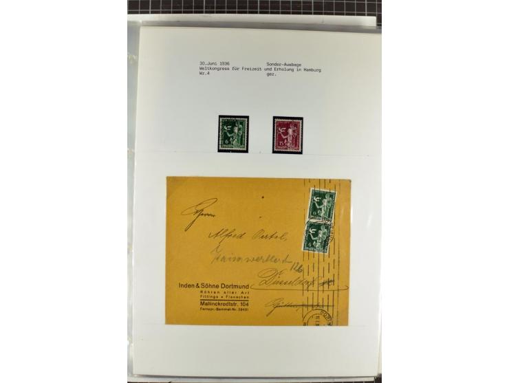 1923/45, meist gestempelte und postfrische Sammlung mit sehr vielen Briefen und Karten, dabei bessere und kpl. Ausgaben, bess