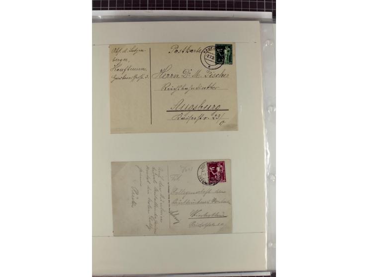 1923/45, meist gestempelte und postfrische Sammlung mit sehr vielen Briefen und Karten, dabei bessere und kpl. Ausgaben, bess