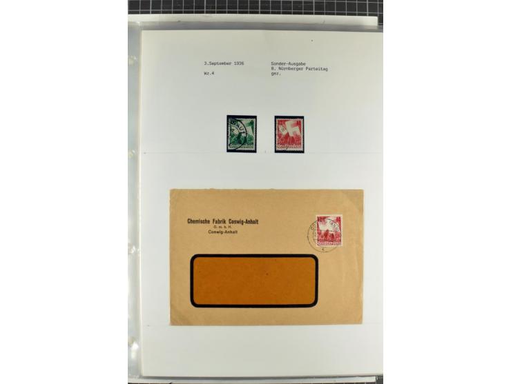 1923/45, meist gestempelte und postfrische Sammlung mit sehr vielen Briefen und Karten, dabei bessere und kpl. Ausgaben, bess