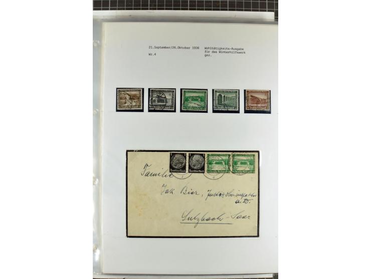 1923/45, meist gestempelte und postfrische Sammlung mit sehr vielen Briefen und Karten, dabei bessere und kpl. Ausgaben, bess