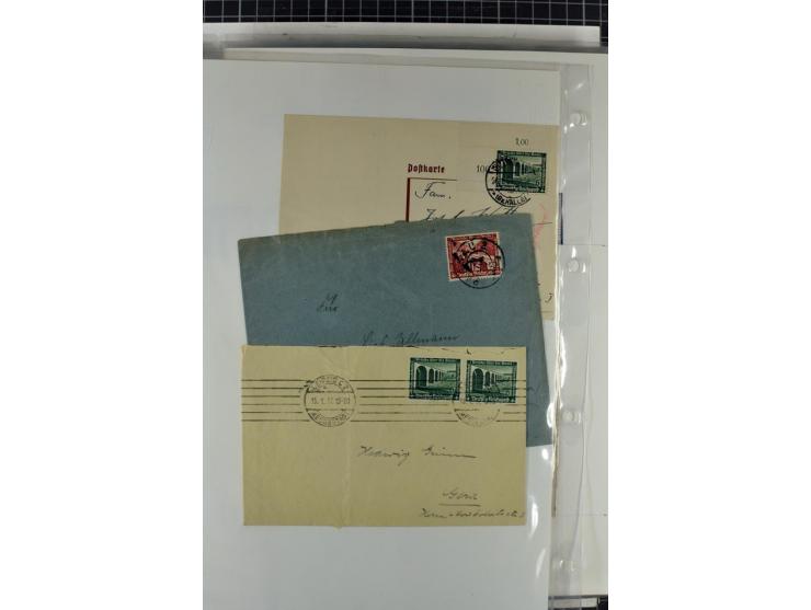1923/45, meist gestempelte und postfrische Sammlung mit sehr vielen Briefen und Karten, dabei bessere und kpl. Ausgaben, bess