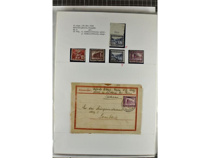 1923/45, meist gestempelte und postfrische Sammlung mit sehr vielen Briefen und Karten, dabei bessere und kpl. Ausgaben, bess