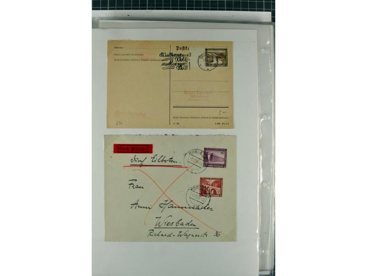 1923/45, meist gestempelte und postfrische Sammlung mit sehr vielen Briefen und Karten, dabei bessere und kpl. Ausgaben, bess