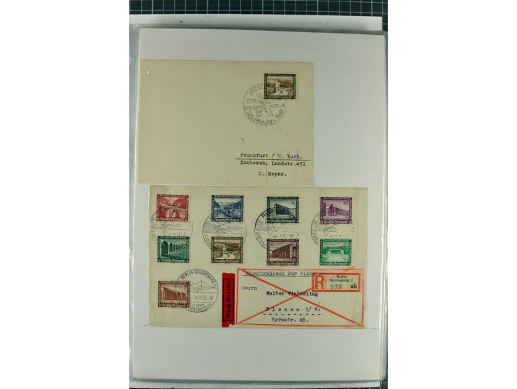 1923/45, meist gestempelte und postfrische Sammlung mit sehr vielen Briefen und Karten, dabei bessere und kpl. Ausgaben, bess