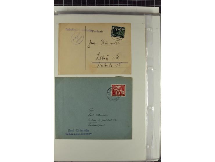 1923/45, meist gestempelte und postfrische Sammlung mit sehr vielen Briefen und Karten, dabei bessere und kpl. Ausgaben, bess