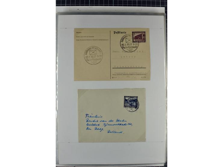 1923/45, meist gestempelte und postfrische Sammlung mit sehr vielen Briefen und Karten, dabei bessere und kpl. Ausgaben, bess