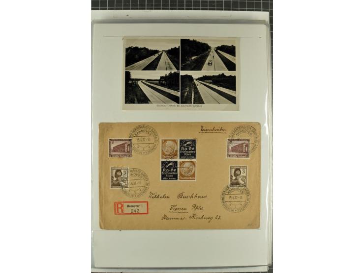 1923/45, meist gestempelte und postfrische Sammlung mit sehr vielen Briefen und Karten, dabei bessere und kpl. Ausgaben, bess