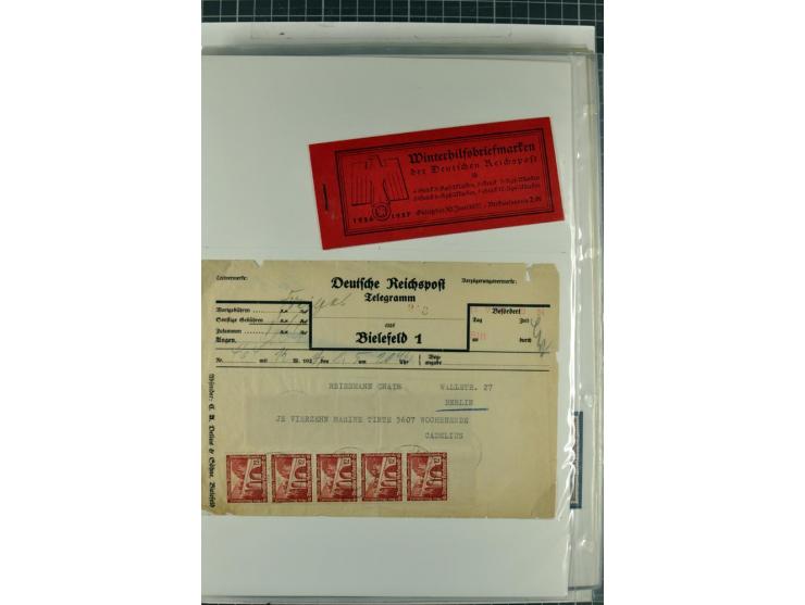 1923/45, meist gestempelte und postfrische Sammlung mit sehr vielen Briefen und Karten, dabei bessere und kpl. Ausgaben, bess