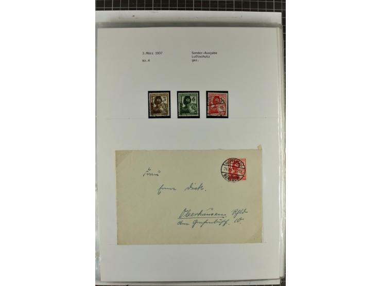 1923/45, meist gestempelte und postfrische Sammlung mit sehr vielen Briefen und Karten, dabei bessere und kpl. Ausgaben, bess