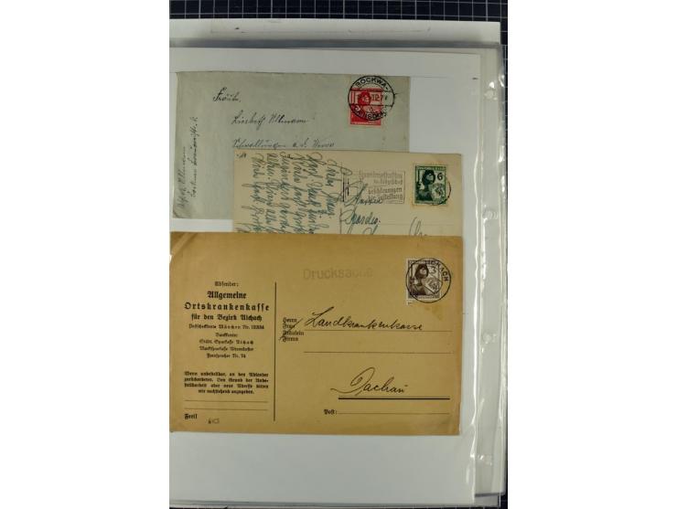 1923/45, meist gestempelte und postfrische Sammlung mit sehr vielen Briefen und Karten, dabei bessere und kpl. Ausgaben, bess