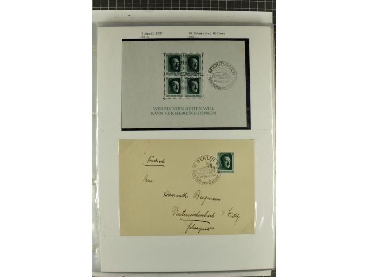1923/45, meist gestempelte und postfrische Sammlung mit sehr vielen Briefen und Karten, dabei bessere und kpl. Ausgaben, bess