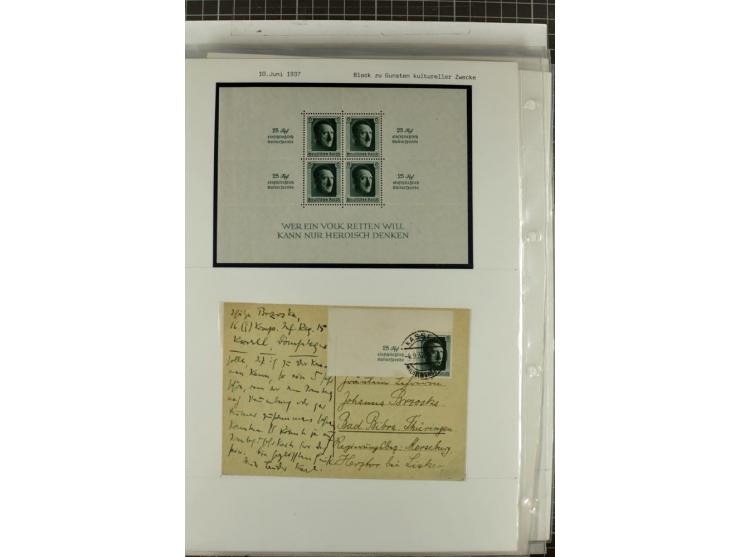 1923/45, meist gestempelte und postfrische Sammlung mit sehr vielen Briefen und Karten, dabei bessere und kpl. Ausgaben, bess