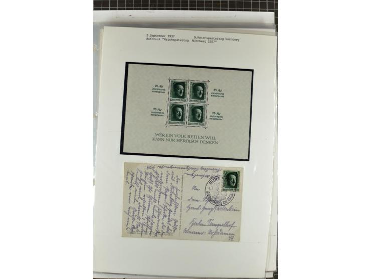 1923/45, meist gestempelte und postfrische Sammlung mit sehr vielen Briefen und Karten, dabei bessere und kpl. Ausgaben, bess