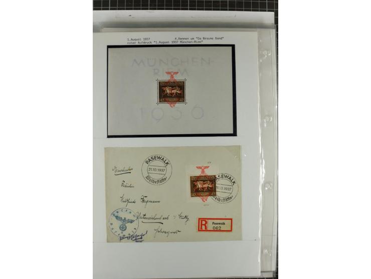 1923/45, meist gestempelte und postfrische Sammlung mit sehr vielen Briefen und Karten, dabei bessere und kpl. Ausgaben, bess