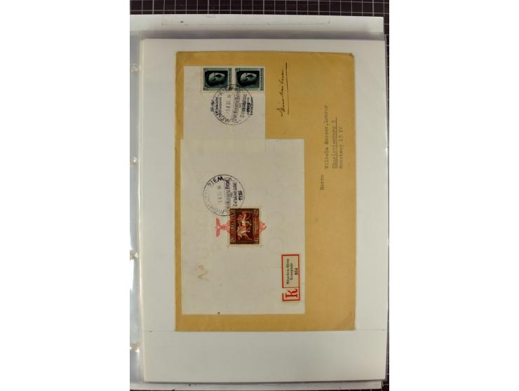 1923/45, meist gestempelte und postfrische Sammlung mit sehr vielen Briefen und Karten, dabei bessere und kpl. Ausgaben, bess
